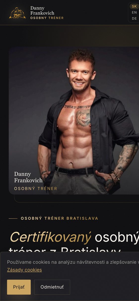 Fitness Tréner Bratislava — mobilný náhľad