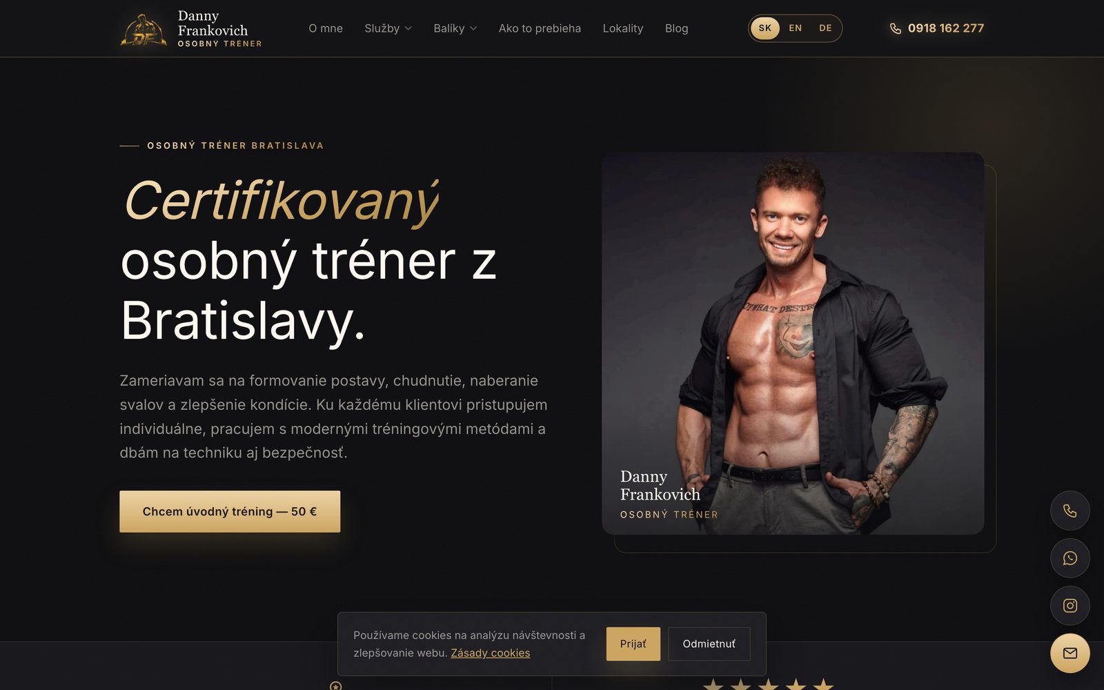 Náhľad projektu Fitness Tréner Bratislava
