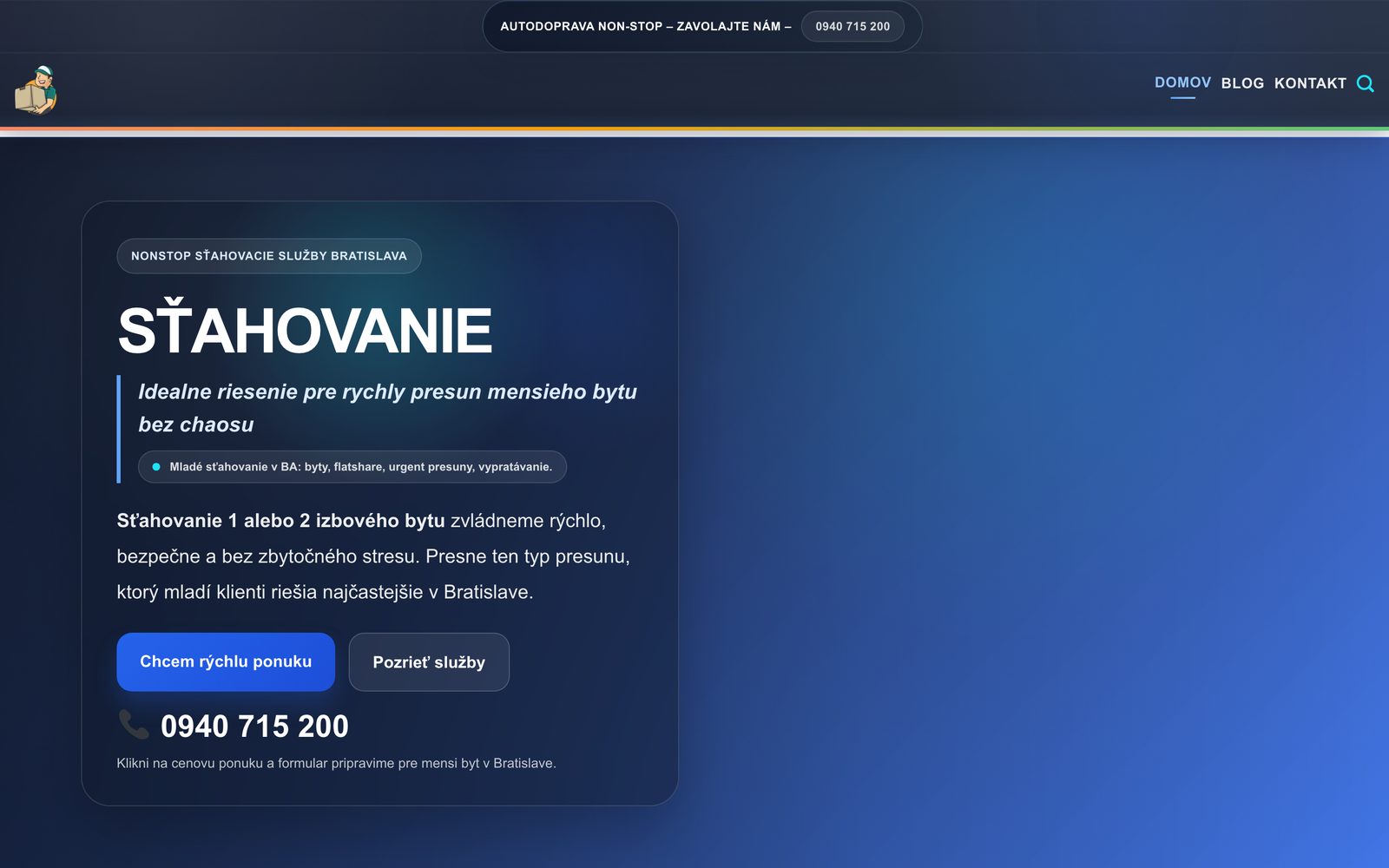 SťahujemBratislava.sk — desktop náhľad