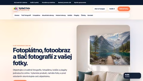 Redizajn e-shopu VytlačFoto.sk s jasným produktovým a objednávkovým tokom