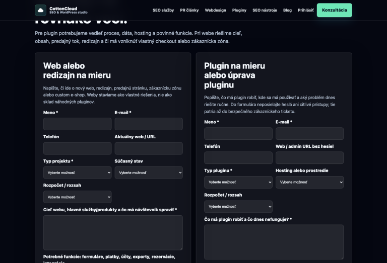 Formulár pre nový web: otázky, ktoré treba zodpovedať skôr, než sa kreslí homepage
