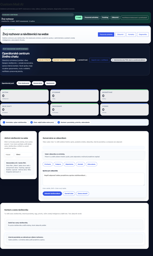 Custom Mail AI zivy chat