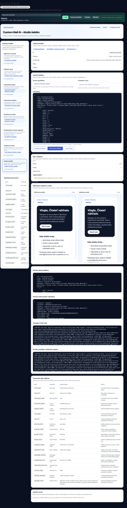 Custom Mail AI sablony Template Studio