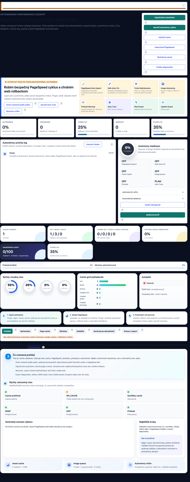 Custom Performance Cache: bezpečné zrýchlenie WordPressu
